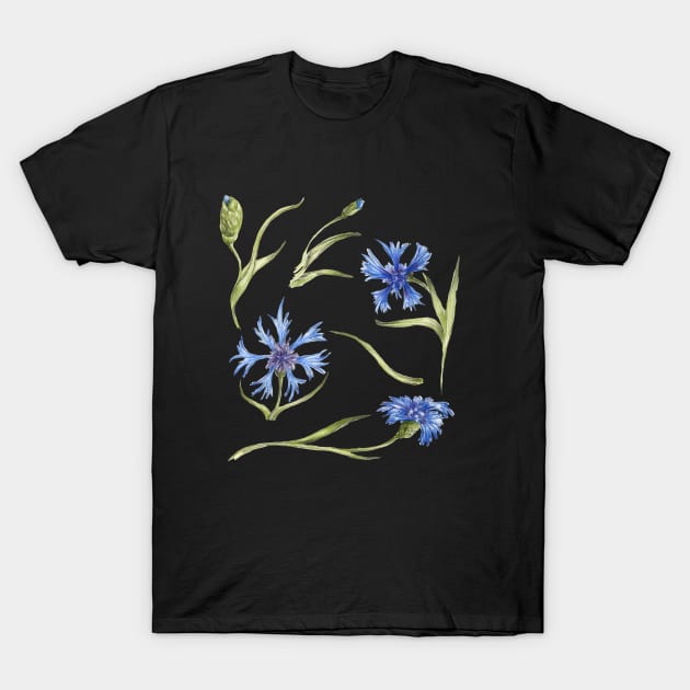 set of blue flowers_4 T-Shirt by lisenok